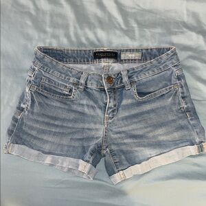 Aeropostale Blue Jean Shorts Cuffed Hem